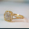 0.68ct Faceted Natural Diamond 18k Yellow Gold Engagement Ring - 10US06